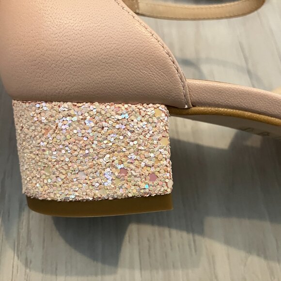 Mellow Yellow Ballet Pink Heels with Glitter - Picture 4 of 7